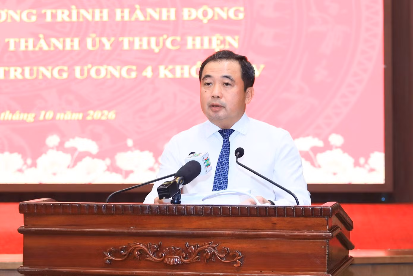 Bí thư Thành ủy Hà Nội Trần Đức Thắng. Ảnh: Q.T. tienphong-2710bthn.jpg